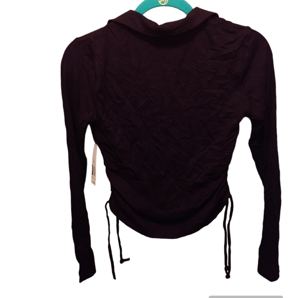 No boundaries Black collared shirt with drawstring sides - Picture 2 of 2